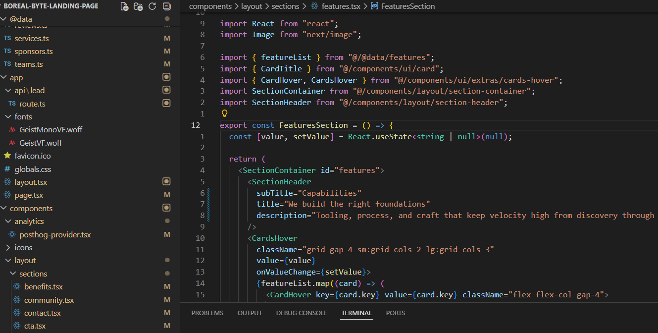 Software development workspace